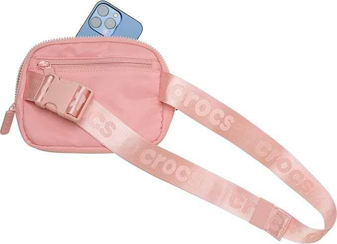 Crocs Classic Belt Waist Bag Customizable Fanny Pack Personalize with Jibbitz Charms Powder Pink One Size