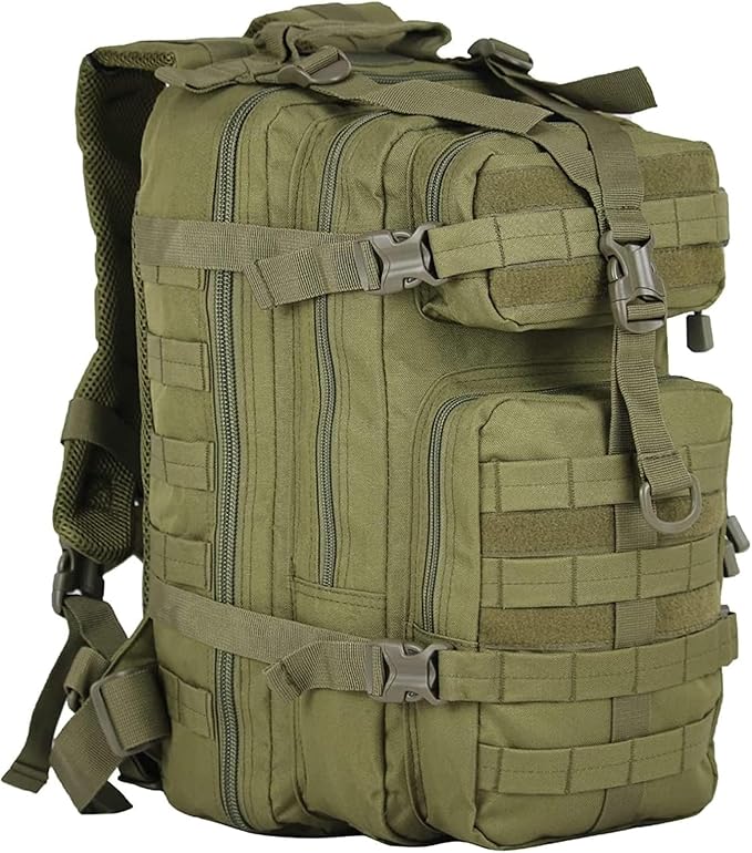 Small 30L Assault Backpack Military Tactical Backpack Tactical Bag for Outdoor Hiking Camping Travel Army Hunting Rucksack (Green)