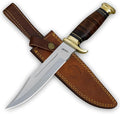 Perkin Personalized Hunting Knife with Free Engraving – Handmade 12.5” Fixed Blade with Leather Handle &amp Sheath Survival Gift for Men - Bowie Knife