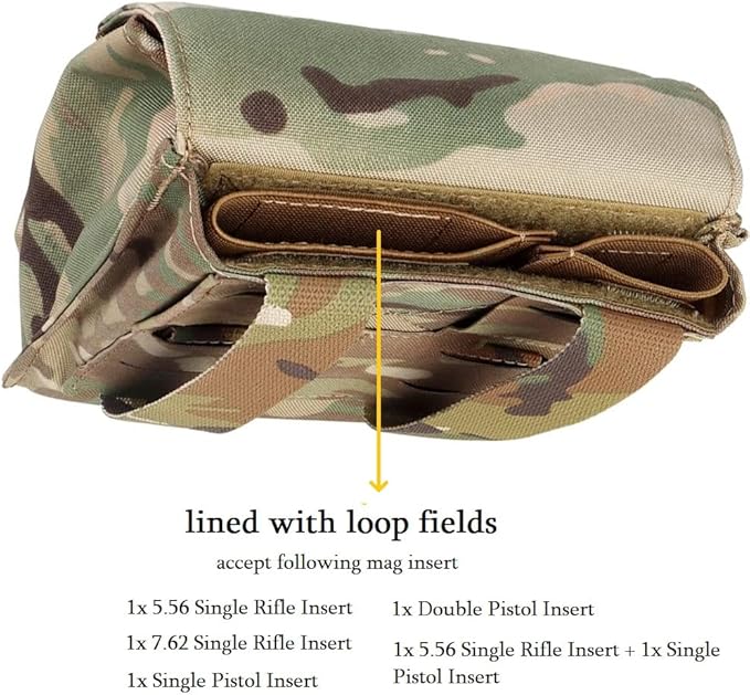 Molle Multi-Use Pouches Tactical 5.56 7.62 Magazine Pouch GP Storage Bag 2 in 1 for Duty Belt Vest