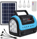 Solar GeneratorPortable Power Station with PanelPortable Power Bank supply with FlashlightEmergency Generator Solar Powered for Home Use Camping Travel Emergency(Blue)