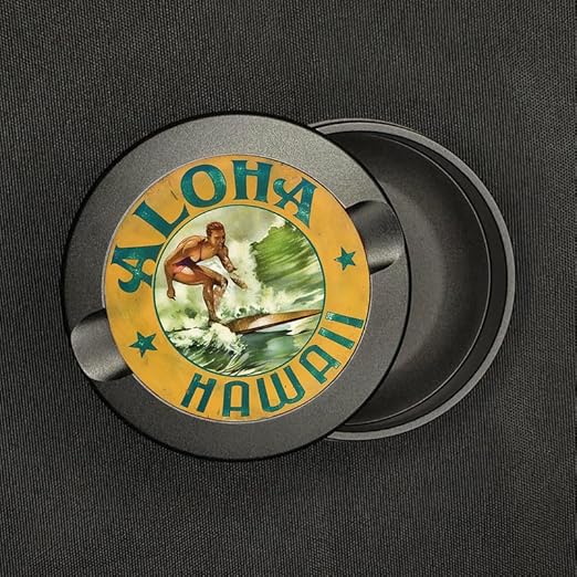 Metal Zyn Container - Metal Zyn Holder - Zyn Metal Can - Metal Container for Zyn Holder - Metal Zyn Pouch Cans - Smell Proof Container for Zyn - Metal Zyn Pouch - Aloha Hawaii Surfing