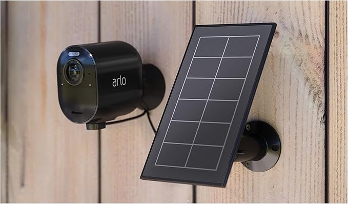 Arlo Solar Panel Charger VMA5600B Works with Arlo Pro 5S 2K Pro 4 Pro 3 Floodlight Ultra 2 Ultra and Go 2 Cameras (Renewed)