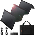 Portable Solar Panel – 60W Foldable Solar Panels with 5V USB and 18V DC for CampingCell PhoneTablet and 5-18V Devices – Compatible with Solar Generators Power Stations