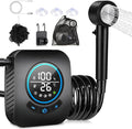 Portable Shower for Camping [Upgraded] Spopal 8000mAh Rechargeable Camping Shower with 5 Adjustable Speeds 4 Spray Modes LED Display IPX8 Waterproof Outdoor Shower Kit for Hiking Travel Car Pet