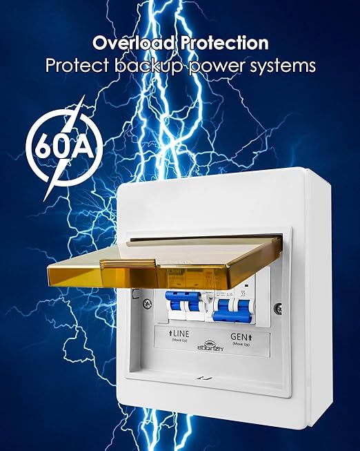 Prewired Transfer Panel for Portable Generators 15000 Watts 240V 60A Manual Transfer Switch Kit Easy Wiring