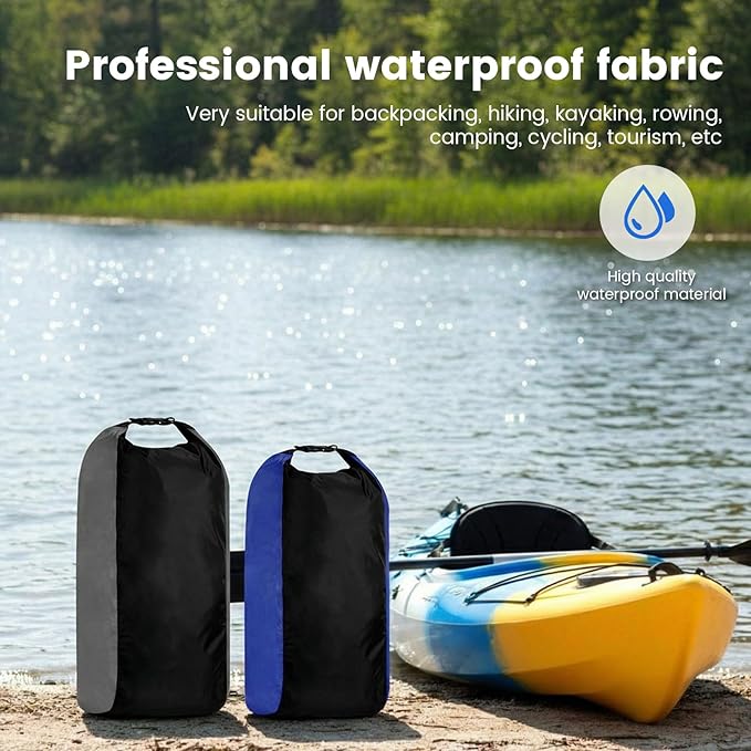Soulchen 6 Pack Dry Bag Waterproof Compression Dry Sack Color-blocked 3l /5l /10l /15l /20l /35l Sleeping Bags Protect Gear for Outdoor Kayaking Backpacking Boating Fishing Swimming and Camping