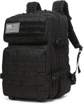50L Sturdy Waterproof Fishing Hunting Bag Outdoor Military Tactical Sports Fitness Camping Hiking GYM Bag Backpacks (Black)