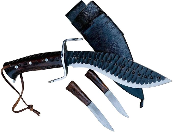 Custom Farmer Rust Free Kukri - 8 Hand Forged Blade Authentic Khukuri - Handmade in Nepal - Carbon Steel with Rosewood Handle