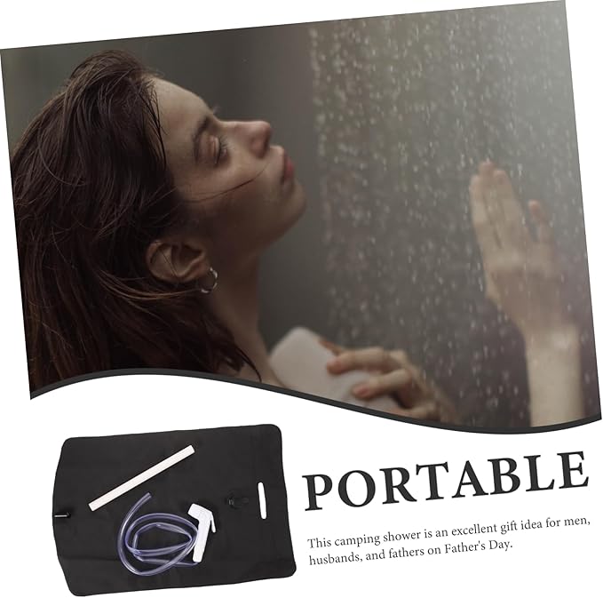 POPETPOP Camping Toiletry Bag Portable Shower Pump Outdoor Shower Kit Small Bag for Water Storage