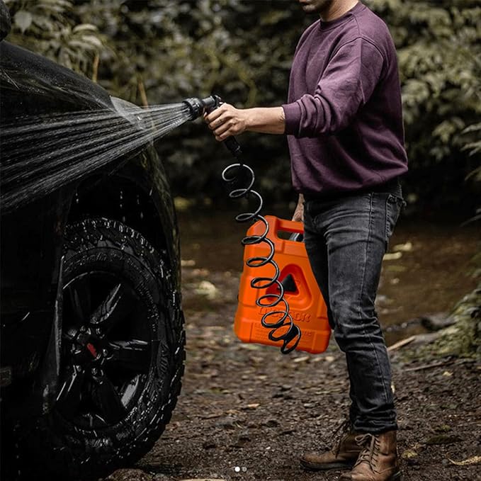 5.5gal/21 Liters Plastic Outdoor Water TankCar Roof Off-Road Camping Shower Water Tankwith Long Service Life for Shower Hiking