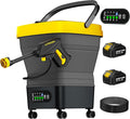 Litekon Portable Cordless Washer 2x5.0Ah Battery 4 Adjustable Model with 4.5Gal Tank 10FT Hose 6-in-1 Nozzle for Car WasherPatioCamping