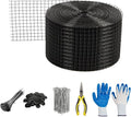 6In x 100Ft 1/2-Inch Grid Solar Panel Bird Guard Kit | Heavy-Duty PVC Coated Mesh with 100 Fastener Clips 100 Cable Ties Gloves &amp Pliers for Bird &amp Critter Control