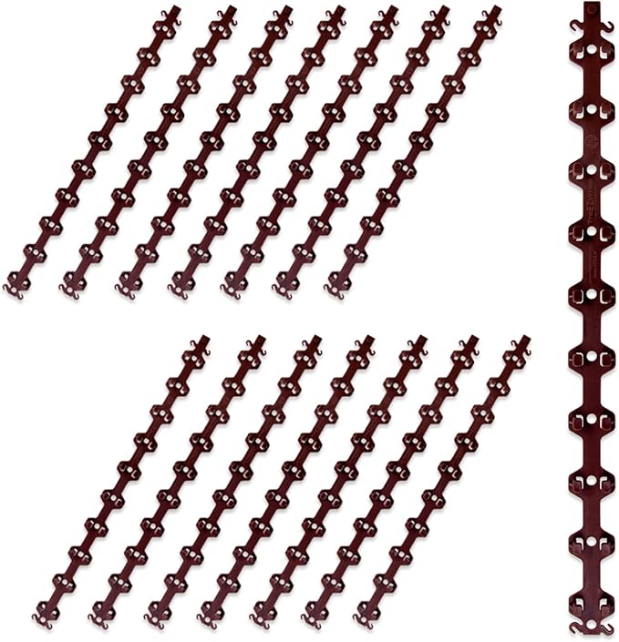 TREE-Z Wrap — Tree &amp Post Light Wrapping Tool for String Lights — Uniform Spacing Staple-Free Install (Brown 15-Pack)