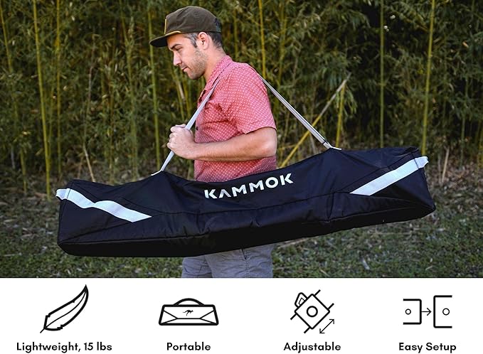 Kammok: Swiftlet Portable Hammock Stand | Lightweight 15lbs Easy Fast Setup Chair Mode. (Carry Bag with Straps. Made for Home-to-Travel Camping Park Backyard) *Hammock Sold Separately*