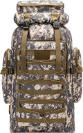 80L Outdoor Camping Backpack for Men Women Large Capacity Polyester Tactical Rucksack Hiking Travel Duffel Bags (C/Multicolor)