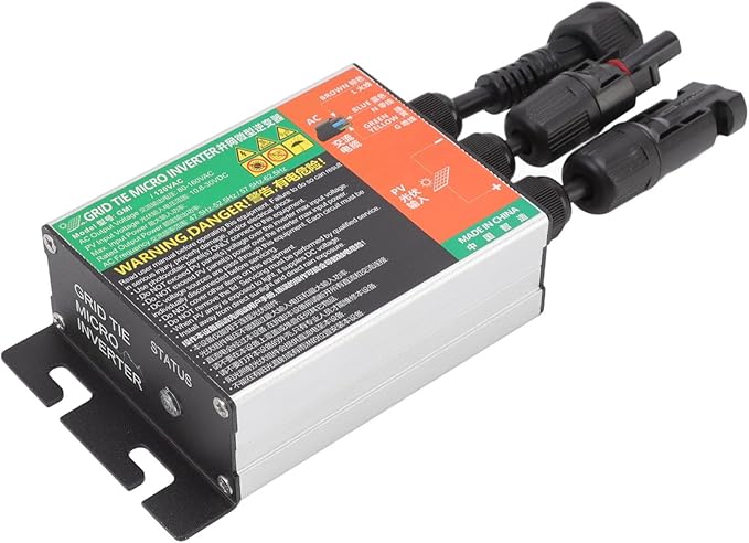 Compact Micro Solar Inverter for Small Solar Systems Efficient Grid Tie for Proper Electricity Generation Safety Precautions Easy Installation - 600W (GMI-180L-AC110V)