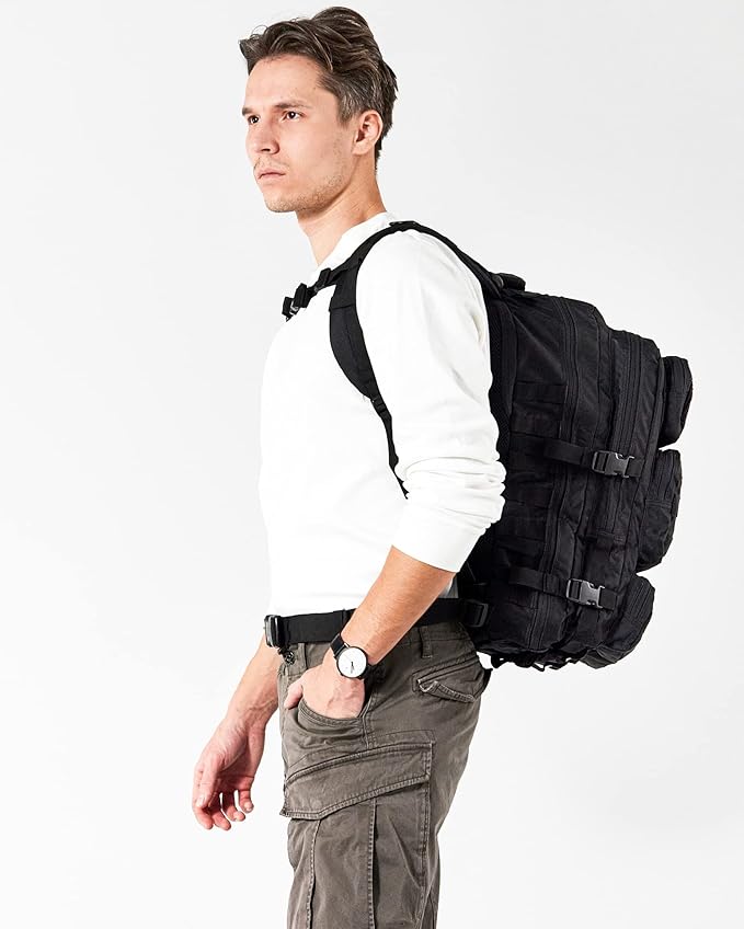 Falko Tactical Backpack for Men and Women 50L Backpack 2.4x Stronger Large Military Molle Rucksack Bugout Backpack Outdoors