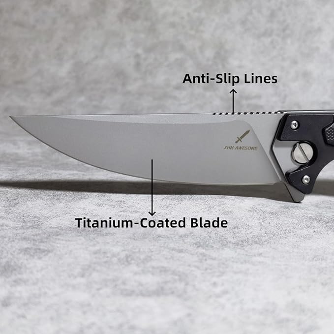 10 Inches Tactical Folding Knife - Multi-Functional Survival Knife for Camping Hunting Fishing Hiking | Outdoor &amp Emergency Preparedness Tool (GRAY)