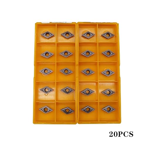 Indexable Turning Insert DCMT21.51 DCMT070204 External Turning Tool Holder 1/33/81/25/8 SDJCR07 Lather Cutting Tools (20pcs DCMT21.51 Inserts)