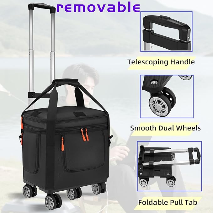 Carrying Case Compatible with jackery 1000 v2Generator Covers with Wheels and Pull Rods Compatible with jackery portable power stationCarrying Bag Compatible with Jackery Explorer 1000 V2 ﻿