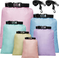 Shappy 6/12 Pcs Waterproof Dry Bags Lightweight Outdoor Waterproof Dry Stuff Sacks 15/8/5/4/3/2 L and Long Adjustable Shoulder Strap for Kayaking Rafting Boating Hiking Camping