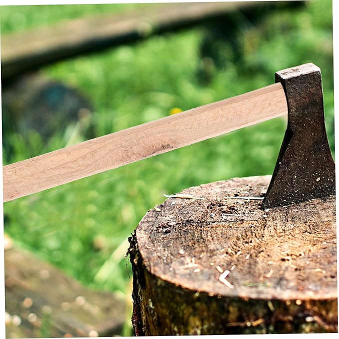 2pcs Hatchet Handle Replacement Flat Wooden Broad Handle Easy to Install Comfortable Grip for Camping Shockproof and -Skid for Users