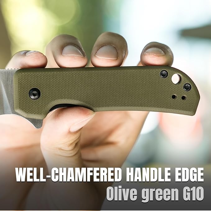 Kizer Nice Guy Pocket Folding Knife 2.84” D2 Steel Blade knives G10 Handle Small EDC Knife Liner Lock Flipper Knife for Men Women Sharp Camping Hiking Hunting Survival Knife V3011M2