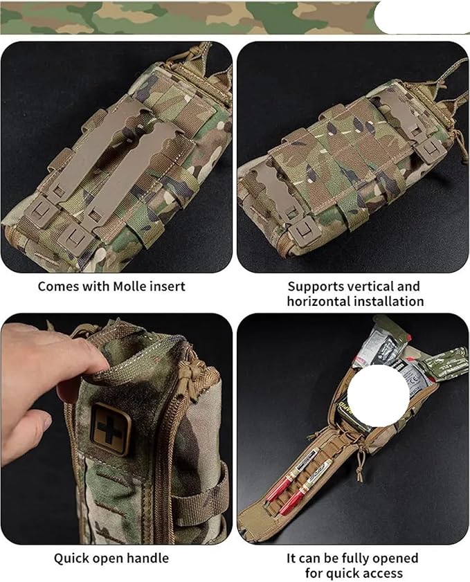 Nylon Tactical Bag First Aid Kits Molle Pouch Mini Waist Bag Outdoor Camping Survival Tool Pouch