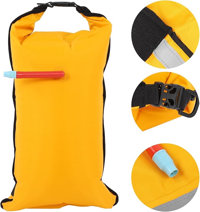 Inflatable Paddle Float Floating Bag Portable Canoe Inflatable Boat Bag Water Rescue Floating Bags Lightweight for Kayak Rubber Boat Rescue and Self Rescues