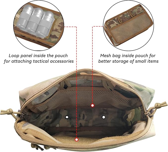 Small Tool Pouch Zipper Bag Molle Pouch General Purpose (GP) Pouch Pouch Organizer Multipurpose Storage Pouch