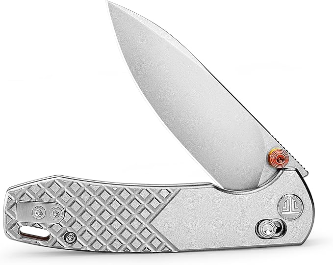 TRIVISA Pocket Knife 3'' M390 Blade Folding Knife for Men Women Titanium Handle Folding Pocket Knives with Clip Crossbar Lock Thumb Studs Opener EDC Knife for Camping Outdoor Hiking Dragonfly-O