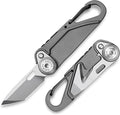 TACRAY Vinto 5-in-1 Titanium Small Pocket Knife – Ultra-Light Mini EDC Multitool Utility Knife with Folding Blade Seatbelt Cutter Bottle Opener &amp Screwdriver Compact Everyday Carry