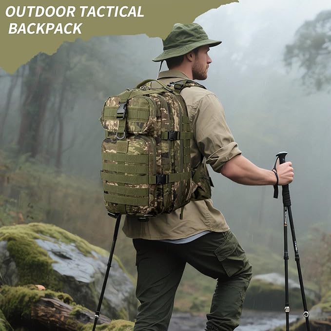 Camo hunting backpacksmall tactical backpack military backpack for men camping backpack 3-day bag(Camouflage)
