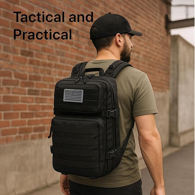 WESTEND 30L Tactical Backpack for Men – Military Assault Pack with MOLLE System Heavy Duty Bug Out Bag for Outdoor Activity