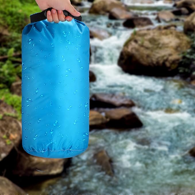 Shappy 6 Pcs Waterproof Dry Bag Set Ultralight Stuff Sack 20/15/10/8/5/3L Backpacking Bag with Long Adjustable Strap Outdoor Keep Gear Dry Sack for Camping Kayaking Boating Hiking Travel