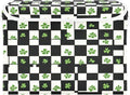 Clover Checkered Pattern Fabric Storage Bins with Lids and HandleFoldable Storage Bins with LidsCloset Organizers for Clothes Storage Room Organization Office Storage Chest Organizer
