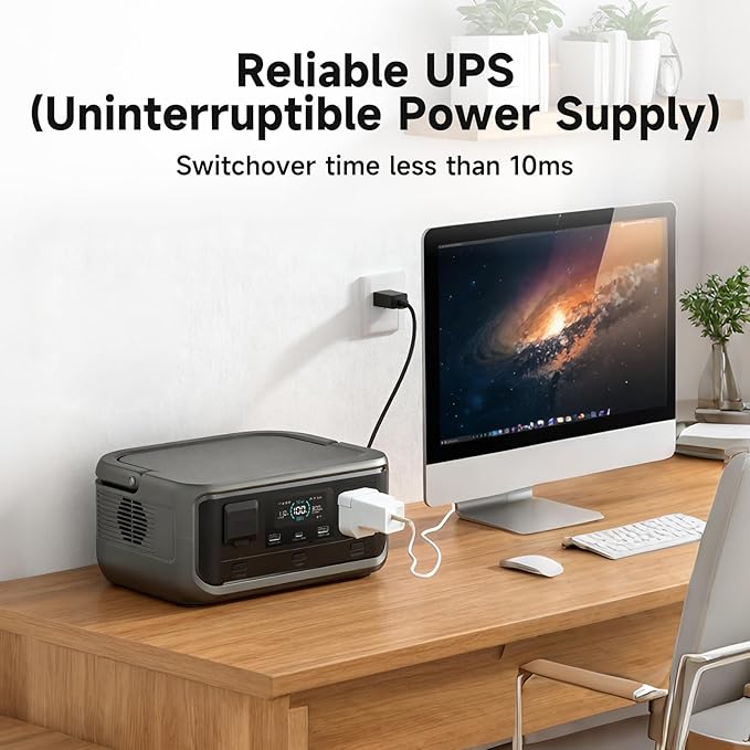 ALLPOWERS VOLIX P300 Portable Solar Generator: 300W (600W Peak)/256WhLiFePO4 BatteryUPS&lt20msFast Charge to 80% in 1h Includes SOLAX SE100 100W Folding Solar Panel for HomeEmergencies&ampOutdoo