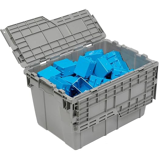 ORBIS Flipak Distribution Container 21-13/16 x 15-3/16 x 12-7/8 Gray - 1/Pk
