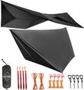 Onewind 11×10 ft Hammock Tarp Lightweight Silnylon Hammock Rain Fly 4000mm Waterproof 4-Season Multiple Shelter Solution Camping Tarp Tent with Complete Accessories Dark Grey