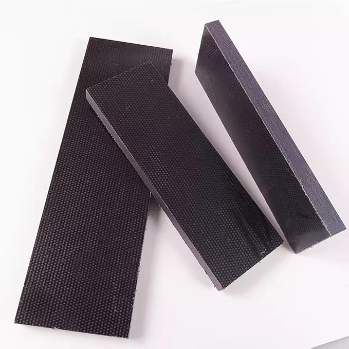 DIY Custom Knife Handle Scales Made Of Blank Material Space Board Linen Texture Carved Board(Black120x40x8mm)