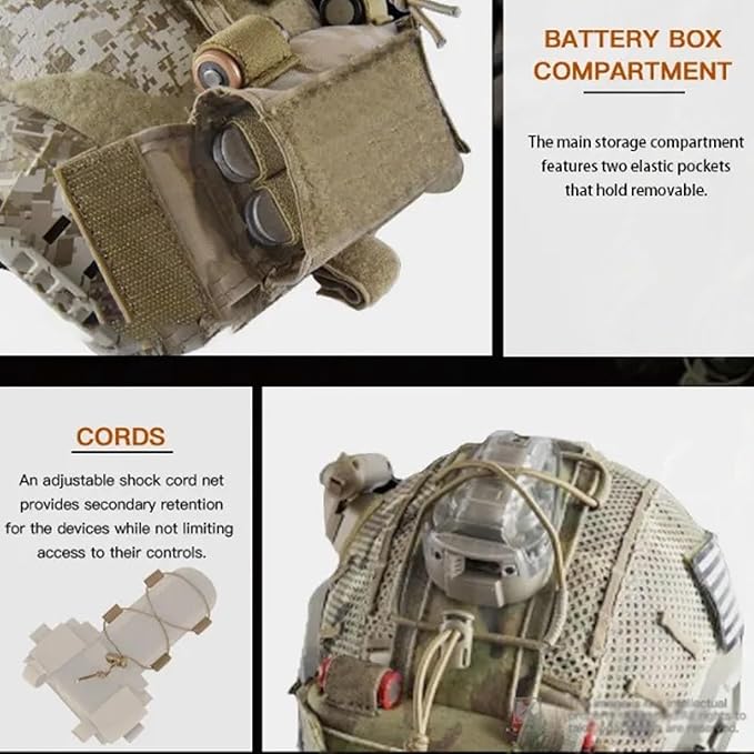 Tactical Helmet Battery Pouch Counterweight Bag Helmet Battery Pack with Hook and Loop for Airsoft CSOutdoor