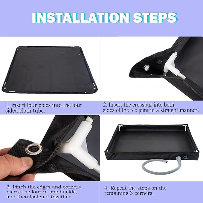 Portable Shower Pan Foldable Outdoor Shower Floor with Drain &amp Storage Bag RV Shower Pan Camping Shower Base for Outdoor Indoor Camping Beach Pet Bath