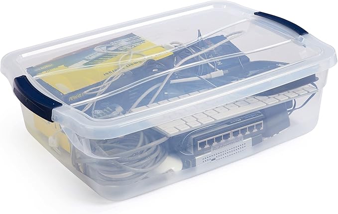 Rubbermaid Latching Plastic Storage Tote 12 Pack