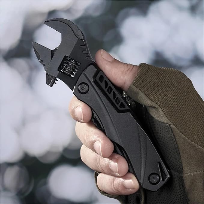 Multi-functional wrench for outdoor camping(Blue)