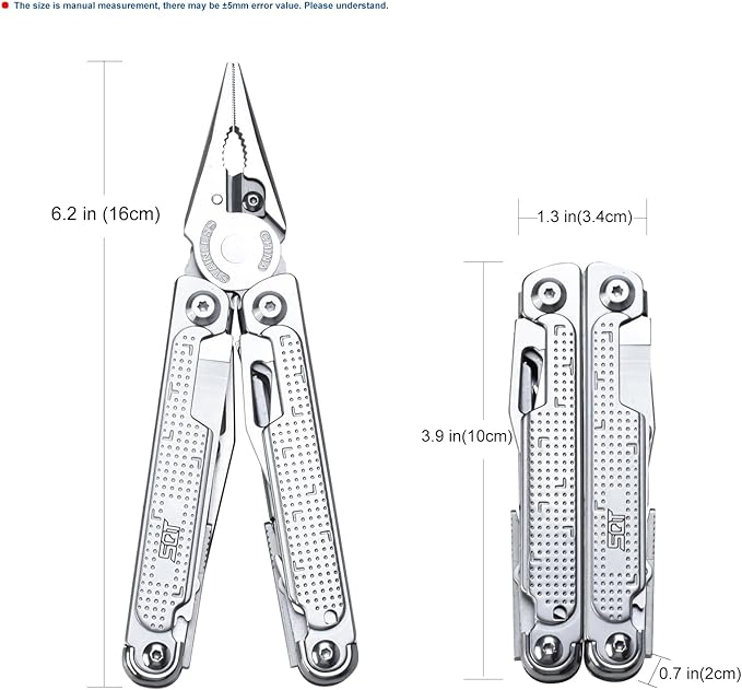 SQT2048 20-in-1 Multitool Foldable &amp Self-Locking Professional Tool for DIY Home Repairs Outdoor Camping – Must-Have Gifts for Men Compact Durable All-in-One Tool for Every Task