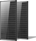 200 Watt Solar Panel2pcs 100w bifacial solar panel12V 18BB N-Type A+ Monocrystalline Cell 25% High Efficiency Solar Panels for Rooftop RV Farm Trailer Marine Home Off-Grid System(100W*2PCS Bifacial)