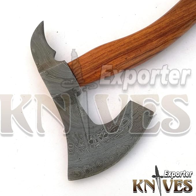 Damascus Steel Axe/Rose Wood Handle 667