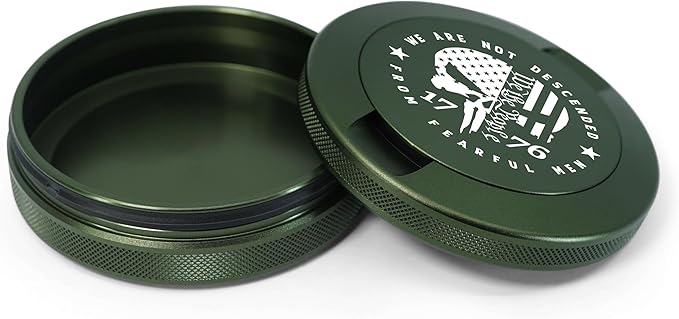 Metal Can | Metal Container for Pouches | Aluminum Used Pouch Storage Tin | Airtight O-Ring Moisture Odor Proof EDC Pocket Tin | Defiance Edition (Forest Green)