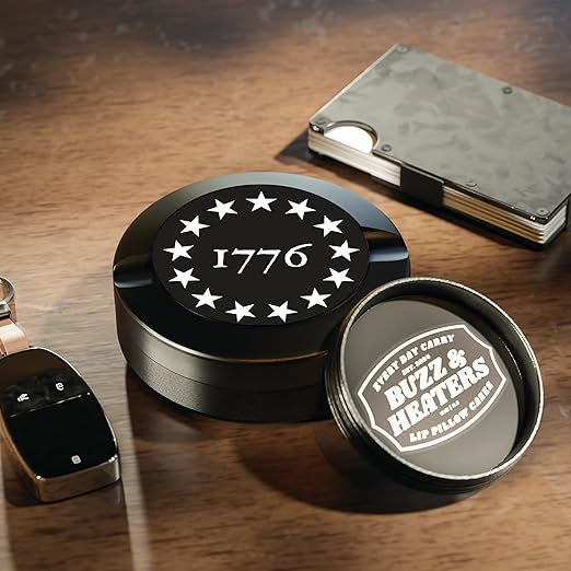 Zyn Metal Can and Holder - Charcoal And White by Betsy Ross